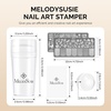 image:imageMelodySusie French Nail Stamper Nail Stamper Kit Silicone Nail Stamp Long and Short Stampers with Scrapers 4PCS Nail Stamper Tool for French Manicure DIY Home Nail Design Salon PurpleTransparent
