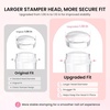 image:imageMelodySusie French Nail Stamper Nail Stamper Kit Silicone Nail Stamp Long and Short Stampers with Scrapers 4PCS Nail Stamper Tool for French Manicure DIY Home Nail Design Salon PurpleClear