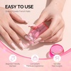 image:imageMelodySusie French Nail Stamper Nail Stamper Kit Silicone Nail Stamp Long and Short Stampers with Scrapers 4PCS Nail Stamper Tool for French Manicure DIY Home Nail Design Salon PurplePink