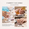 image:imageMelodySusie French Nail Stamper Nail Stamper Kit Silicone Nail Stamp Long and Short Stampers with Scrapers 4PCS Nail Stamper Tool for French Manicure DIY Home Nail Design Salon Purple3PCS Stamping Plates Silver