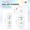 image:imageMelodySusie French Nail Stamper Nail Stamper Kit Silicone Nail Stamp Long and Short Stampers with Scrapers 4PCS Nail Stamper Tool for French Manicure DIY Home Nail Design Salon PurpleAurora