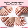 image:imageMelodySusie French Tips Press On ToenailsSharp Square 300Pcs 15 Sizes X PreDesigned High Gloss Berry Pink Soft Gel Full Cover Acrylic Fake Nails ExtensionLonglastingampReusableWomen DIYampSalon UsePure White Square