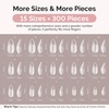 image:imageMelodySusie French Tips Press On ToenailsSharp Square 300Pcs 15 Sizes X PreDesigned High Gloss Berry Pink Soft Gel Full Cover Acrylic Fake Nails ExtensionLonglastingampReusableWomen DIYampSalon UseMedium Almond
