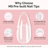 image:imageMelodySusie French Tips Press On ToenailsSharp Square 300Pcs 15 Sizes X PreDesigned High Gloss Berry Pink Soft Gel Full Cover Acrylic Fake Nails ExtensionLonglastingampReusableWomen DIYampSalon UseMedium Almond