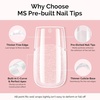 image:imageMelodySusie French Tips Press On ToenailsSharp Square 300Pcs 15 Sizes X PreDesigned High Gloss Berry Pink Soft Gel Full Cover Acrylic Fake Nails ExtensionLonglastingampReusableWomen DIYampSalon UseSquare