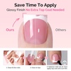 image:imageMelodySusie French Tips Press On ToenailsSharp Square 300Pcs 15 Sizes X PreDesigned High Gloss Berry Pink Soft Gel Full Cover Acrylic Fake Nails ExtensionLonglastingampReusableWomen DIYampSalon UseFrench Tip Square