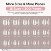 image:imageMelodySusie French Tips Press On ToenailsSharp Square 300Pcs 15 Sizes X PreDesigned High Gloss Berry Pink Soft Gel Full Cover Acrylic Fake Nails ExtensionLonglastingampReusableWomen DIYampSalon UseShort Almond