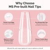 image:imageMelodySusie French Tips Press On ToenailsSharp Square 300Pcs 15 Sizes X PreDesigned High Gloss Berry Pink Soft Gel Full Cover Acrylic Fake Nails ExtensionLonglastingampReusableWomen DIYampSalon UseLong Coffin