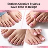 image:imageMelodySusie French Tips Press On ToenailsSharp Square 300Pcs 15 Sizes X PreDesigned High Gloss Berry Pink Soft Gel Full Cover Acrylic Fake Nails ExtensionLonglastingampReusableWomen DIYampSalon UseFrench Tip Square