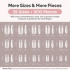 image:imageMelodySusie French Tips Press On ToenailsSharp Square 300Pcs 15 Sizes X PreDesigned High Gloss Berry Pink Soft Gel Full Cover Acrylic Fake Nails ExtensionLonglastingampReusableWomen DIYampSalon UseSquare