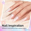 image:imageMelodySusie Galaliver Green Glitter Gel Nail Polish 15ML Sparkly Bright Green Shimmer Gel Polish Soak Off UV LED Cured Long Lasting Gift for Women DIY Nail Design Nail Art Manicure X08White Aurora Pink ShimmerG2606
