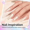 image:imageMelodySusie Galaliver Green Glitter Gel Nail Polish 15ML Sparkly Bright Green Shimmer Gel Polish Soak Off UV LED Cured Long Lasting Gift for Women DIY Nail Design Nail Art Manicure X08WhiteYellow Aurora ShimmerG2303