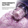 image:imageMelodySusie Galaliver Green Glitter Gel Nail Polish 15ML Sparkly Bright Green Shimmer Gel Polish Soak Off UV LED Cured Long Lasting Gift for Women DIY Nail Design Nail Art Manicure X08Free Purple X06