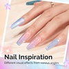 image:imageMelodySusie Galaliver Green Glitter Gel Nail Polish 15ML Sparkly Bright Green Shimmer Gel Polish Soak Off UV LED Cured Long Lasting Gift for Women DIY Nail Design Nail Art Manicure X08Aurora Blue ShimmerG2103