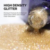 image:imageMelodySusie Galaliver Green Glitter Gel Nail Polish 15ML Sparkly Bright Green Shimmer Gel Polish Soak Off UV LED Cured Long Lasting Gift for Women DIY Nail Design Nail Art Manicure X08Noble Gold X02