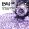 image:imageMelodySusie Galaliver Green Glitter Gel Nail Polish 15ML Sparkly Bright Green Shimmer Gel Polish Soak Off UV LED Cured Long Lasting Gift for Women DIY Nail Design Nail Art Manicure X08Courage Purple X05