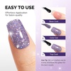 image:imageMelodySusie Galaliver Green Glitter Gel Nail Polish 15ML Sparkly Bright Green Shimmer Gel Polish Soak Off UV LED Cured Long Lasting Gift for Women DIY Nail Design Nail Art Manicure X08Courage Purple X05
