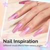 image:imageMelodySusie Galaliver Pink Glitter Gel Nail Polish 15ML Sparkly Purple Shimmer Gel Polish Soak Off UV LED Cured Long Lasting Gift for Women DIY Nail Design Nail Art Manicure X06Jelly Hot Pink ShimmerG2610
