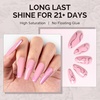 image:imageMelodySusie Galaliver Pink Glitter Gel Nail Polish 15ML Sparkly Purple Shimmer Gel Polish Soak Off UV LED Cured Long Lasting Gift for Women DIY Nail Design Nail Art Manicure X06A2608Cloud Pink