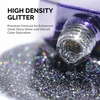 image:imageMelodySusie Galaliver Pink Glitter Gel Nail Polish 15ML Sparkly Purple Shimmer Gel Polish Soak Off UV LED Cured Long Lasting Gift for Women DIY Nail Design Nail Art Manicure X06AColorful Black GlitterX10
