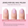 image:imageMelodySusie Gel Nail Kit with PART06G Cordless UV Lamp Rechargeable LED UV Light with Smart Sensor Classic Popular Colors Plant Based Nails Polish with Top Base Coat Builder Gel Beginner Nail KitMilky PurpleJM05