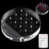 image:imageMelodySusie GelCarousel For Nail Polish Bottle Holder and Nail Art Tools Organizer4PCS Adjustable Resin Nail Art Palette Finger Rings Set12 Holes Nail Drill Bits Holder and Butterfly Nail Charms