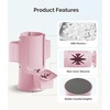 image:imageMelodySusie GelCarousel for Nail Polish Bottle Holder and Nail Art Tools Organizer 360 Rotating Storage Container with 3Pcs Detachable Silcone Gel Polish Holder PinkOnly BoxPink
