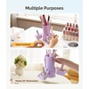 image:imageMelodySusie GelCarousel for Nail Polish Bottle Holder and Nail Art Tools Organizer 360 Rotating Storage Container with 3Pcs Detachable Silcone Gel Polish Holder PinkOnly BoxPurple