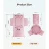 image:imageMelodySusie GelCarousel for Nail Polish Bottle Holder and Nail Art Tools Organizer 360 Rotating Storage Container with 3Pcs Detachable Silcone Gel Polish Holder PinkOnly BoxPink