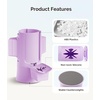 image:imageMelodySusie GelCarousel for Nail Polish Bottle Holder and Nail Art Tools Organizer 360 Rotating Storage Container with 3Pcs Detachable Silcone Gel Polish Holder PinkOnly BoxPurple