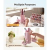 image:imageMelodySusie GelCarousel for Nail Polish Bottle Holder and Nail Art Tools Organizer 360 Rotating Storage Container with 3Pcs Detachable Silcone Gel Polish Holder PinkOnly BoxPink