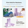 image:imageMelodySusie GelCarousel for Nail Polish Bottle Holder and Nail Art Tools Organizer 360 Rotating Storage Container with 3Pcs Detachable Silcone Gel Polish Holder PinkOnly BoxPurple