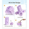 image:imageMelodySusie GelCarousel for Nail Polish Bottle Holder and Nail Art Tools Organizer 360 Rotating Storage Container with 3Pcs Detachable Silcone Gel Polish Holder PinkOnly BoxPurple