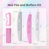 image:imageMelodySusie GelCarousel for Nail Polish Bottle Holder and Nail Art Tools Organizer with 16Pcs Nail Buffer Kit and 100pcs 3D Mix Nail Charms Set and Nail Art Palette