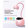 image:imageMelodySusie Gooseneck Cordless UV Nail Lamp with Adjustable Light Angle PArtM2 Rechargeable Fast Curing Nail Dryer with 4 Timers Cures All Gels Especially Rhinestone Glue Cat Eye amp Nail TipPink