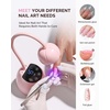 image:imageMelodySusie Gooseneck Cordless UV Nail Lamp with Adjustable Light Angle PArtM2 Rechargeable Fast Curing Nail Dryer with 4 Timers Cures All Gels Especially Rhinestone Glue Cat Eye amp Nail TipPink