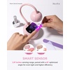 image:imageMelodySusie Gooseneck Cordless UV Nail Lamp with Adjustable Light Angle PArtM2 Rechargeable Fast Curing Nail Dryer with 4 Timers Cures All Gels Especially Rhinestone Glue Cat Eye amp Nail TipPink