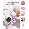 image:imageMelodySusie Gooseneck Cordless UV Nail Lamp with Adjustable Light Angle PArtM2 Rechargeable Fast Curing Nail Dryer with 4 Timers Cures All Gels Especially Rhinestone Glue Cat Eye amp Nail TipWhite