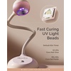 image:imageMelodySusie Gooseneck Cordless UV Nail Lamp with Adjustable Light Angle SPro09M 2in1 Rechargeable Fast Curing Nail Dryer Cures All Gels Especially Rhinestone Glue amp Liner Gel PolishMatte Pink Nail Art Lamp