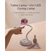 image:imageMelodySusie Gooseneck Cordless UV Nail Lamp with Adjustable Light Angle SPro09M 2in1 Rechargeable Fast Curing Nail Dryer Cures All Gels Especially Rhinestone Glue amp Liner Gel PolishRose Gold Nail Art Lamp