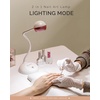 image:imageMelodySusie Gooseneck Cordless UV Nail Lamp with Adjustable Light Angle SPro09M 2in1 Rechargeable Fast Curing Nail Dryer Cures All Gels Especially Rhinestone Glue amp Liner Gel PolishRose Gold Nail Art Lamp