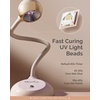 image:imageMelodySusie Gooseneck Cordless UV Nail Lamp with Adjustable Light Angle SPro09M 2in1 Rechargeable Fast Curing Nail Dryer Cures All Gels Especially Rhinestone Glue amp Liner Gel PolishGolden Nail Art Lamp