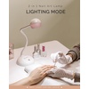 image:imageMelodySusie Gooseneck Cordless UV Nail Lamp with Adjustable Light Angle SPro09M 2in1 Rechargeable Fast Curing Nail Dryer Cures All Gels Especially Rhinestone Glue amp Liner Gel PolishMatte Pink Nail Art Lamp