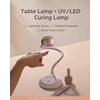 image:imageMelodySusie Gooseneck Cordless UV Nail Lamp with Adjustable Light Angle SPro09M 2in1 Rechargeable Fast Curing Nail Dryer Cures All Gels Especially Rhinestone Glue amp Liner Gel PolishGolden Nail Art Lamp