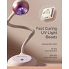 image:imageMelodySusie Gooseneck Cordless UV Nail Lamp with Adjustable Light Angle SPro09M 2in1 Rechargeable Fast Curing Nail Dryer Cures All Gels Especially Rhinestone Glue amp Liner Gel PolishRose Gold Nail Art Lamp