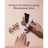 image:imageMelodySusie Handheld Cordless UV Nail Lamp with LCD Display amp EyeProtection Cover PArt01R Rechargeable Mini UV LED Light Flash Cures All Soft Gels Especially Rhinestone Glue amp Liner Gel PinkPurple Part01r