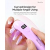 image:imageMelodySusie Handheld Cordless UV Nail Lamp with LCD Display amp EyeProtection Cover PArt01R Rechargeable Mini UV LED Light Flash Cures All Soft Gels Especially Rhinestone Glue amp Liner Gel PinkPurple Part01a