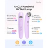 image:imageMelodySusie Handheld Cordless UV Nail Lamp with LCD Display amp EyeProtection Cover PArt01R Rechargeable Mini UV LED Light Flash Cures All Soft Gels Especially Rhinestone Glue amp Liner Gel PinkPurple Part01a