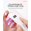 image:imageMelodySusie Handheld Cordless UV Nail Lamp with LCD Display amp EyeProtection Cover PArt01R Rechargeable Mini UV LED Light Flash Cures All Soft Gels Especially Rhinestone Glue amp Liner Gel PinkWhite Part01a
