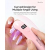 image:imageMelodySusie Handheld Cordless UV Nail Lamp with LCD Display amp EyeProtection Cover PArt01R Rechargeable Mini UV LED Light Flash Cures All Soft Gels Especially Rhinestone Glue amp Liner Gel PinkPink Part01a